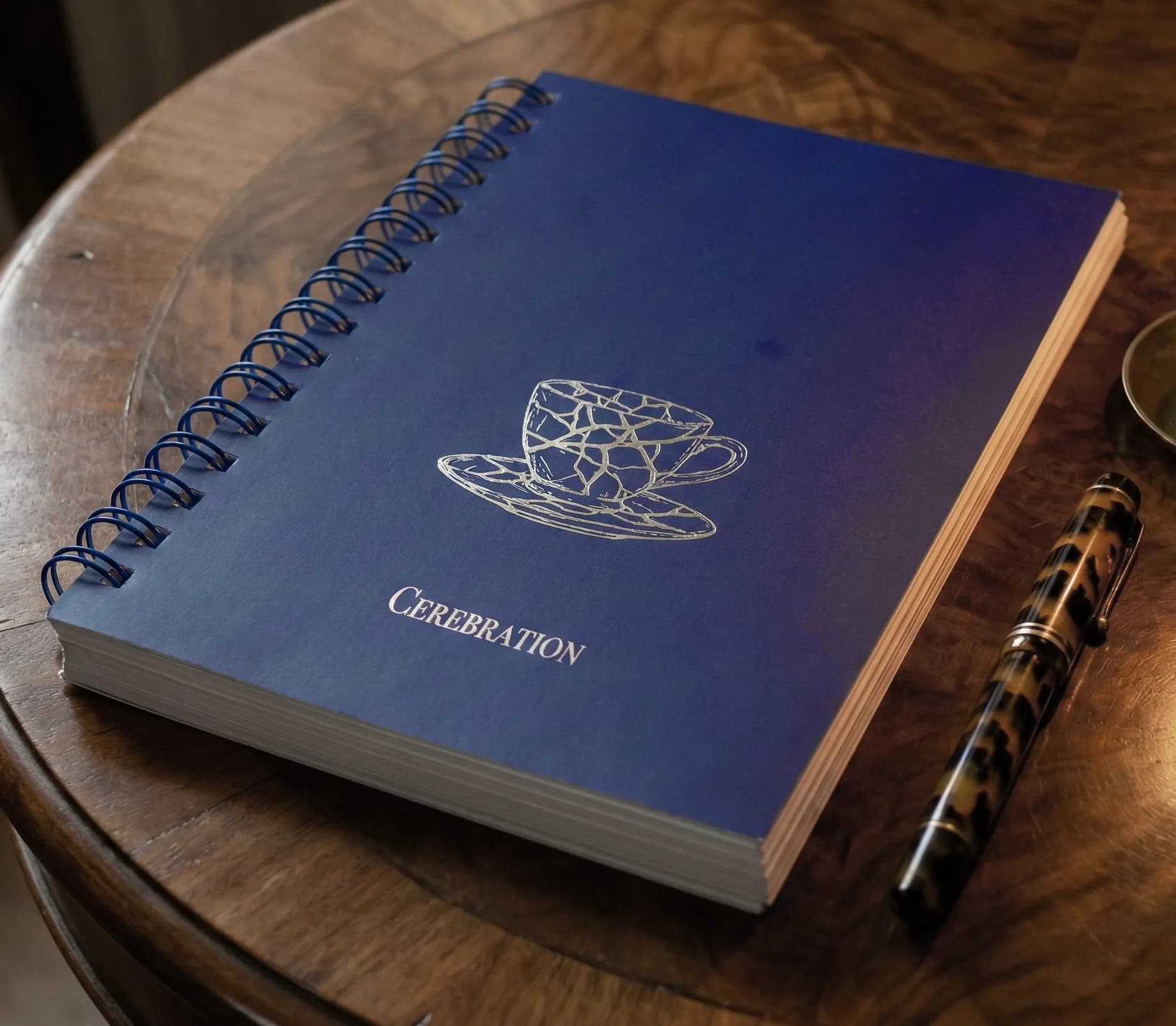 Cerebration journal on desk